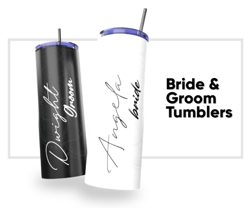 Personalized Bride and Groom Tumblers